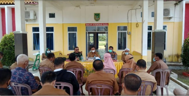 Kapolsek Bagan sinembah Gelar Rakor Percepatan Penanganan Covid 19 Bersama Forkopimcam Basira